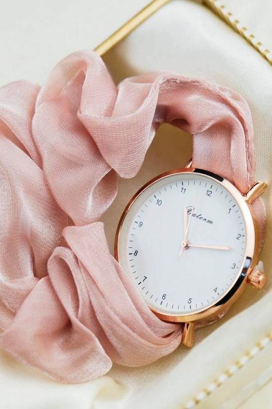 The Colourful Aura Pink Handmade Colour Women Elastic Strap Bracelet Wristwatch 2