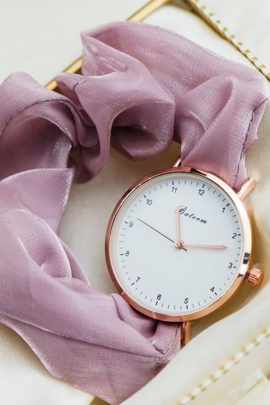 The Colourful Aura Purple Handmade Colour Women Elastic Strap Bracelet Wristwatch 2