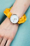 The Colourful Aura Musturd Handmade Colour Women Elastic Strap Bracelet Wristwatch thumbnail 1