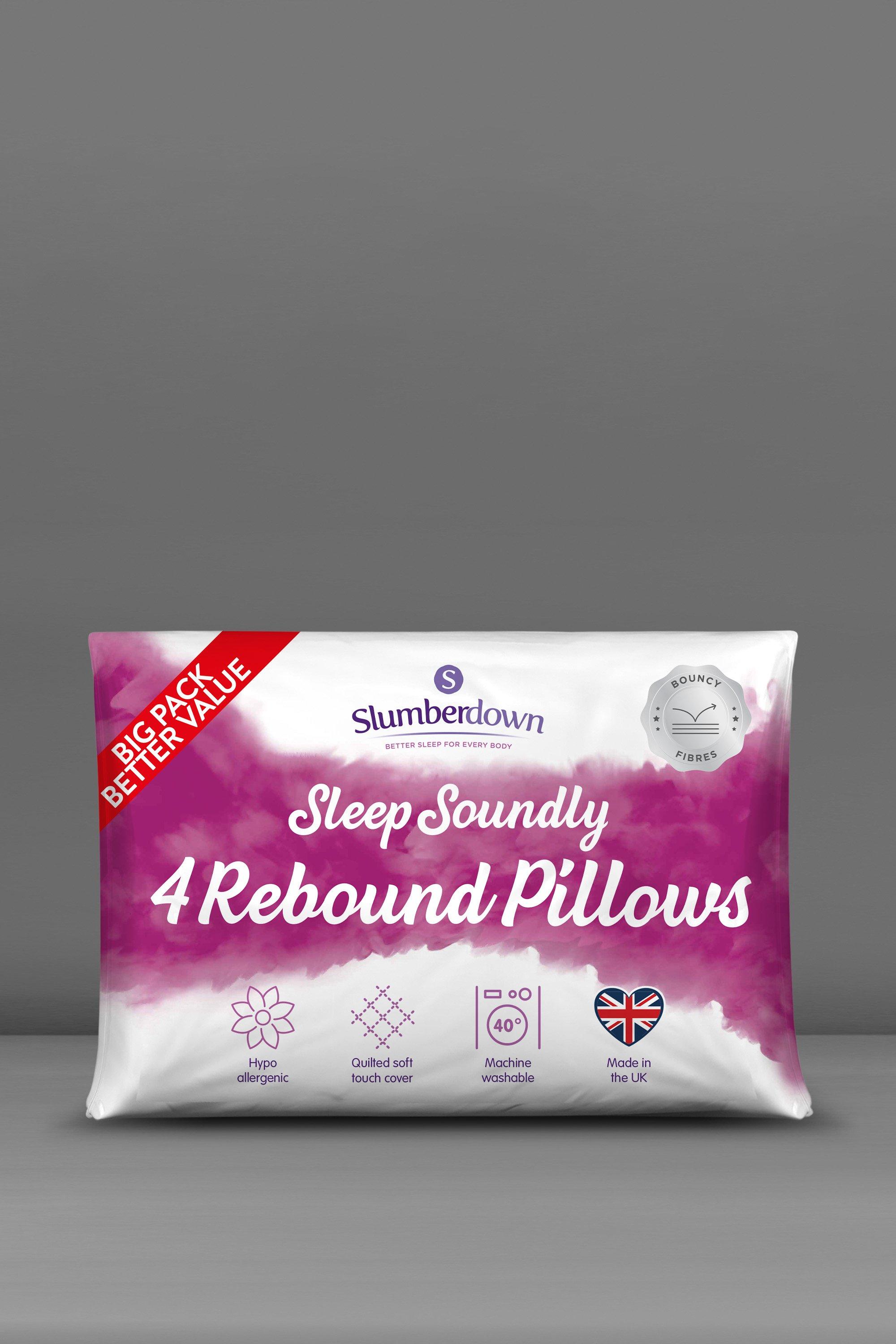 4 Pack Sleep Soundly Rebound Firm Support Pillows