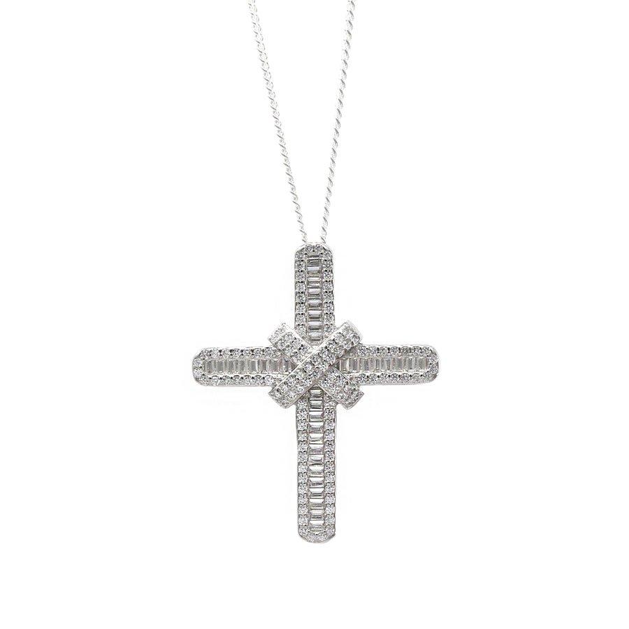 Forever Cross Necklace Sterling Silver