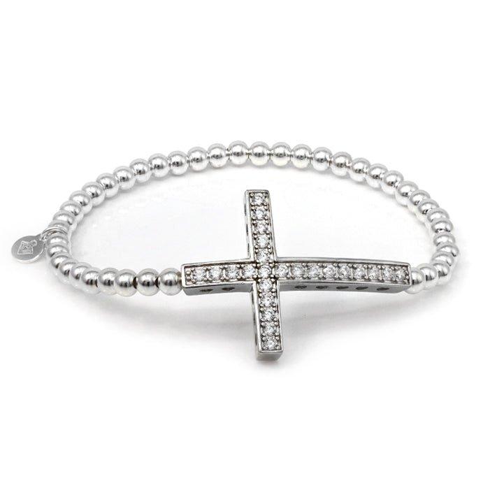 Cross Ball Bracelet Silver