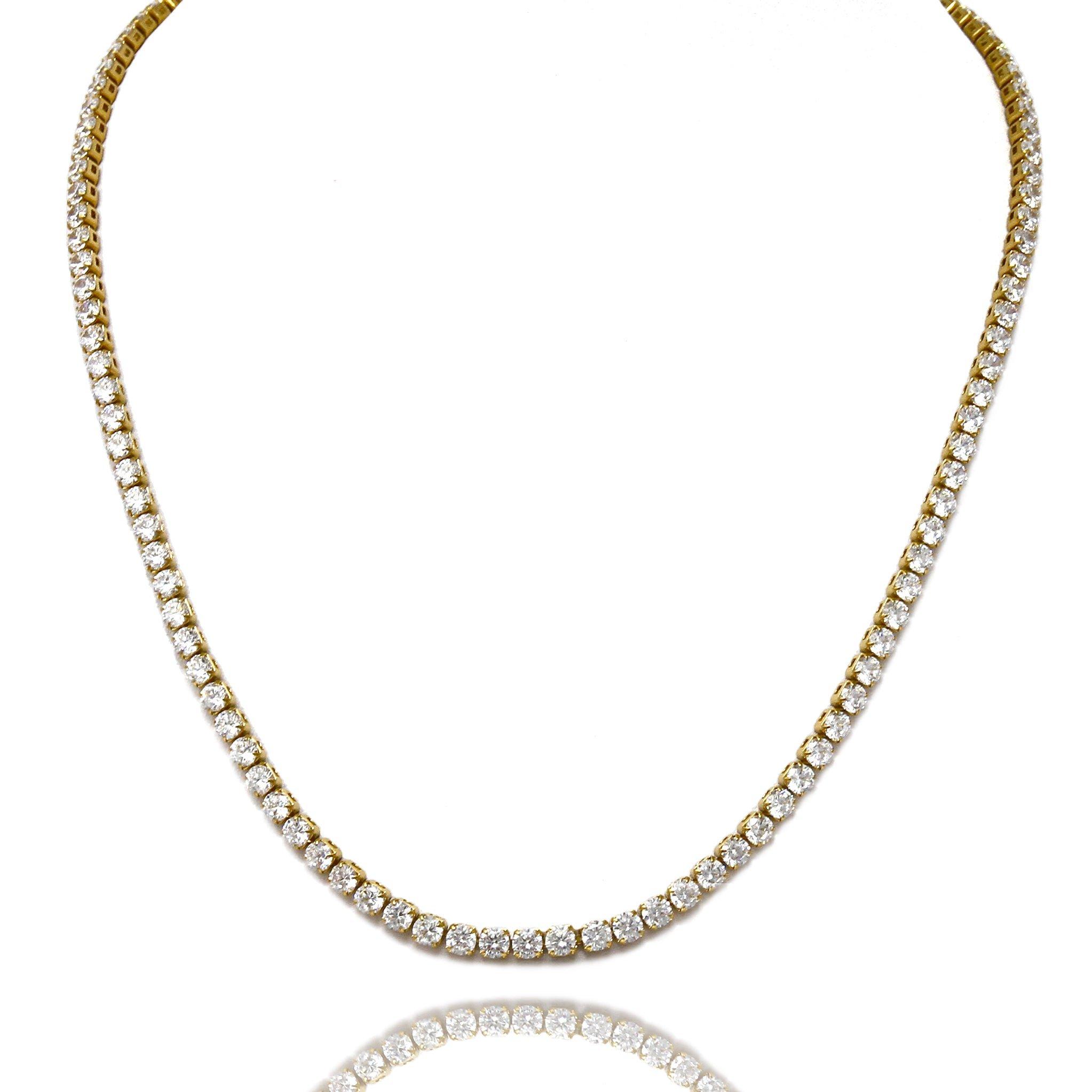 Luxe Tennis Necklace Gold Plated