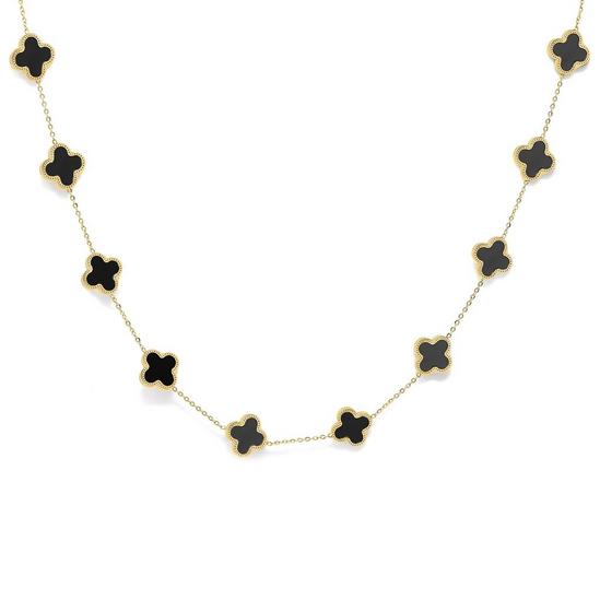 Say It With Luck Chocker Necklace Black And Gold 1