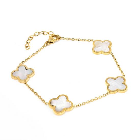 Say It With Luck Bracelet Gold And Pearl 1