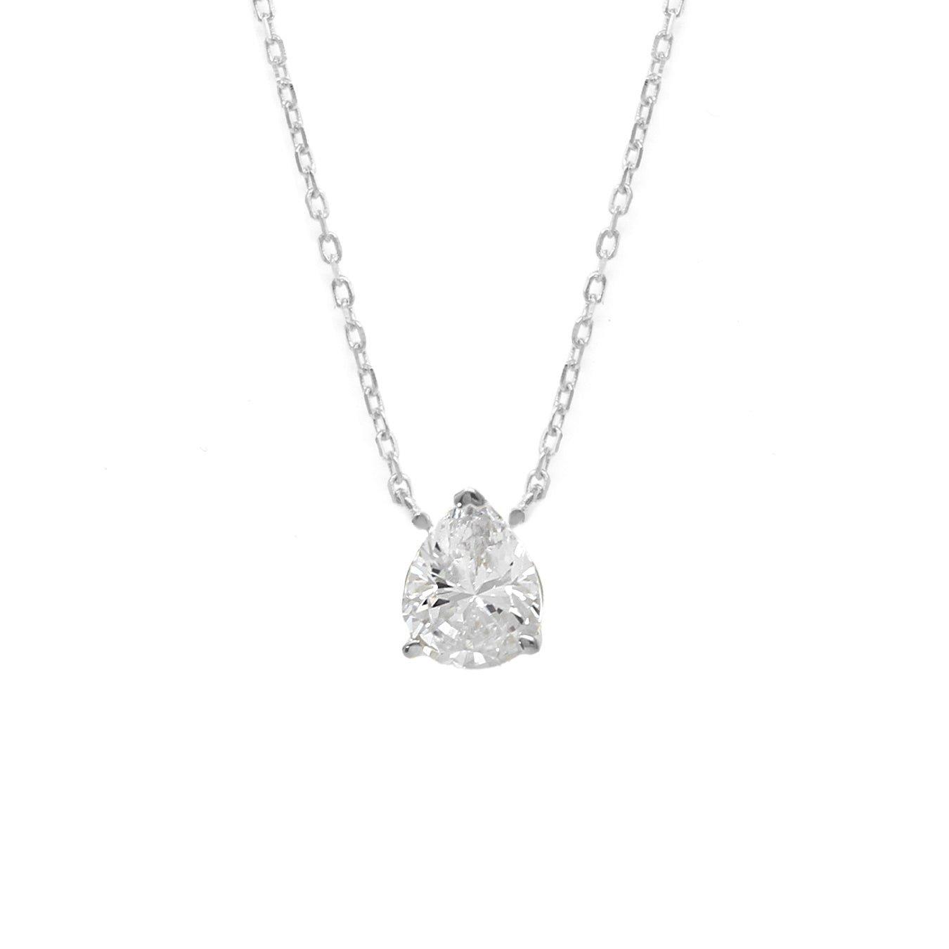 Pear Silver Necklace