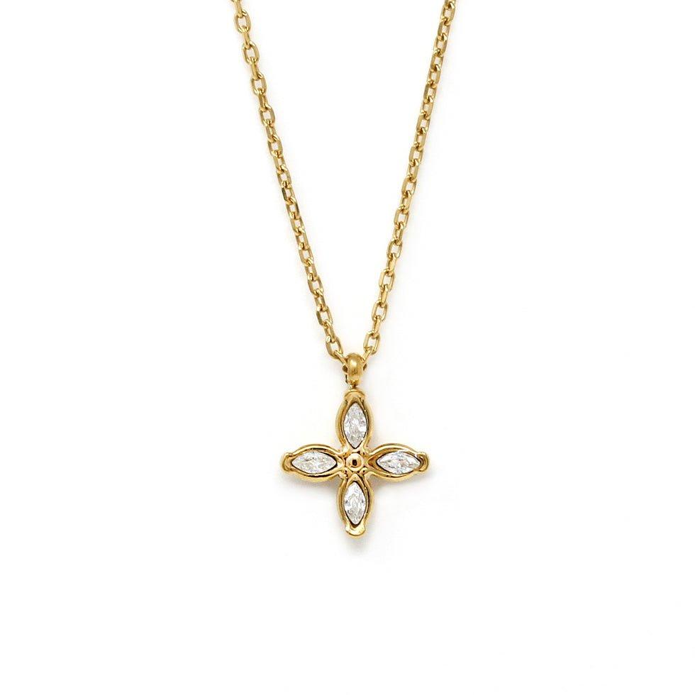 Flower Necklace - Yellow Gold