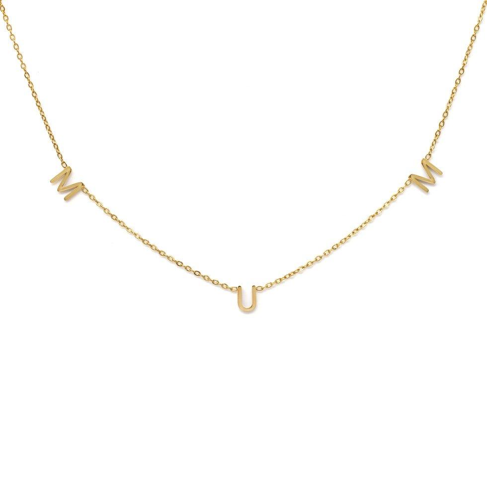 Mum Necklace - Yellow Gold