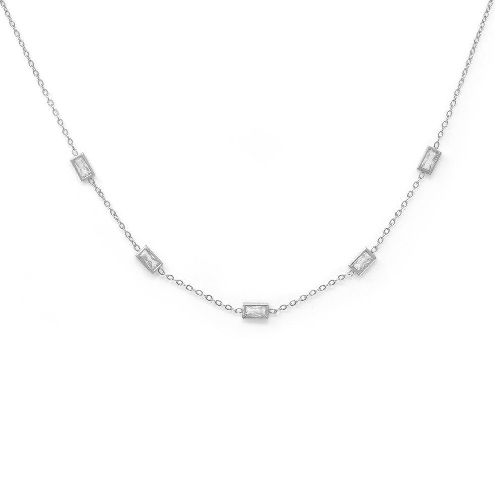 Rectangle Necklace - Silver