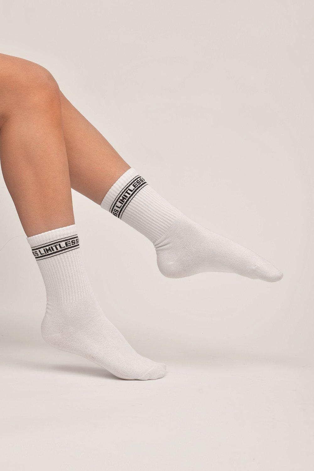 Sport Socks In White (1 Pair)