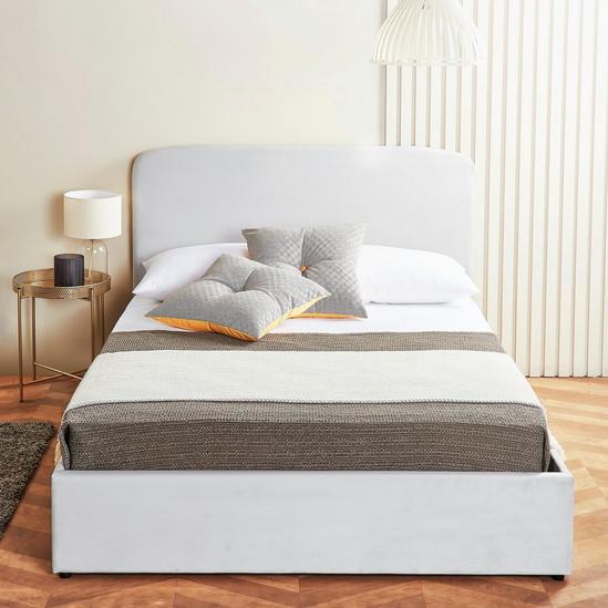 Home Treats Ottoman Bed Frame Velvet Storage Bed With Hybrid Mattress 4