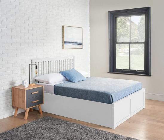 Home Treats Wooden Ottoman Bed With Pocket Sprung & Memory Foam Hybrid Mattress 2