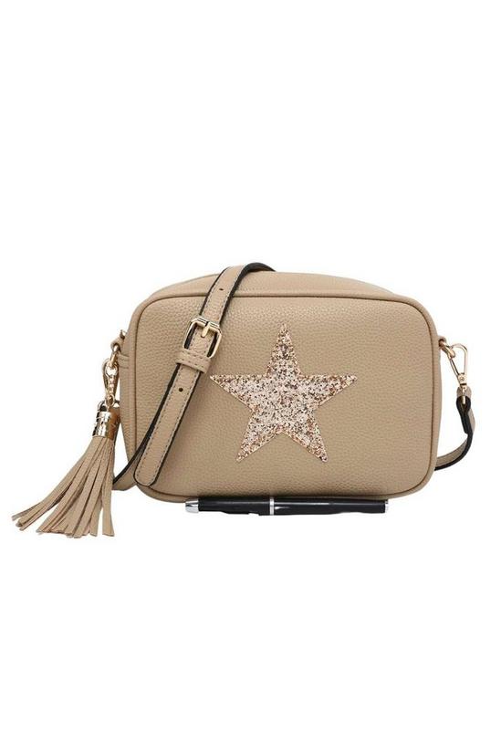 Kitise Sparky Shiny Glitter Star Tassel Charm Crossbody Bag With Tassel Charm 1