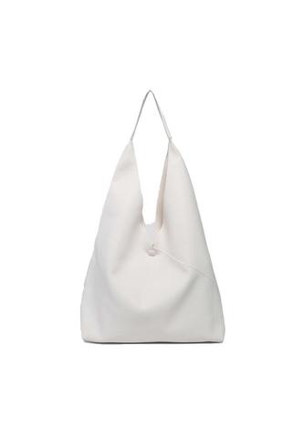 Product Large 2in1 Hobo Slouch Tote PU Leather Handbag With Roomy purse White