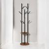 Rafaelo Mobilia Industrial Rustic Coat Stand With 2 Shelves thumbnail 5