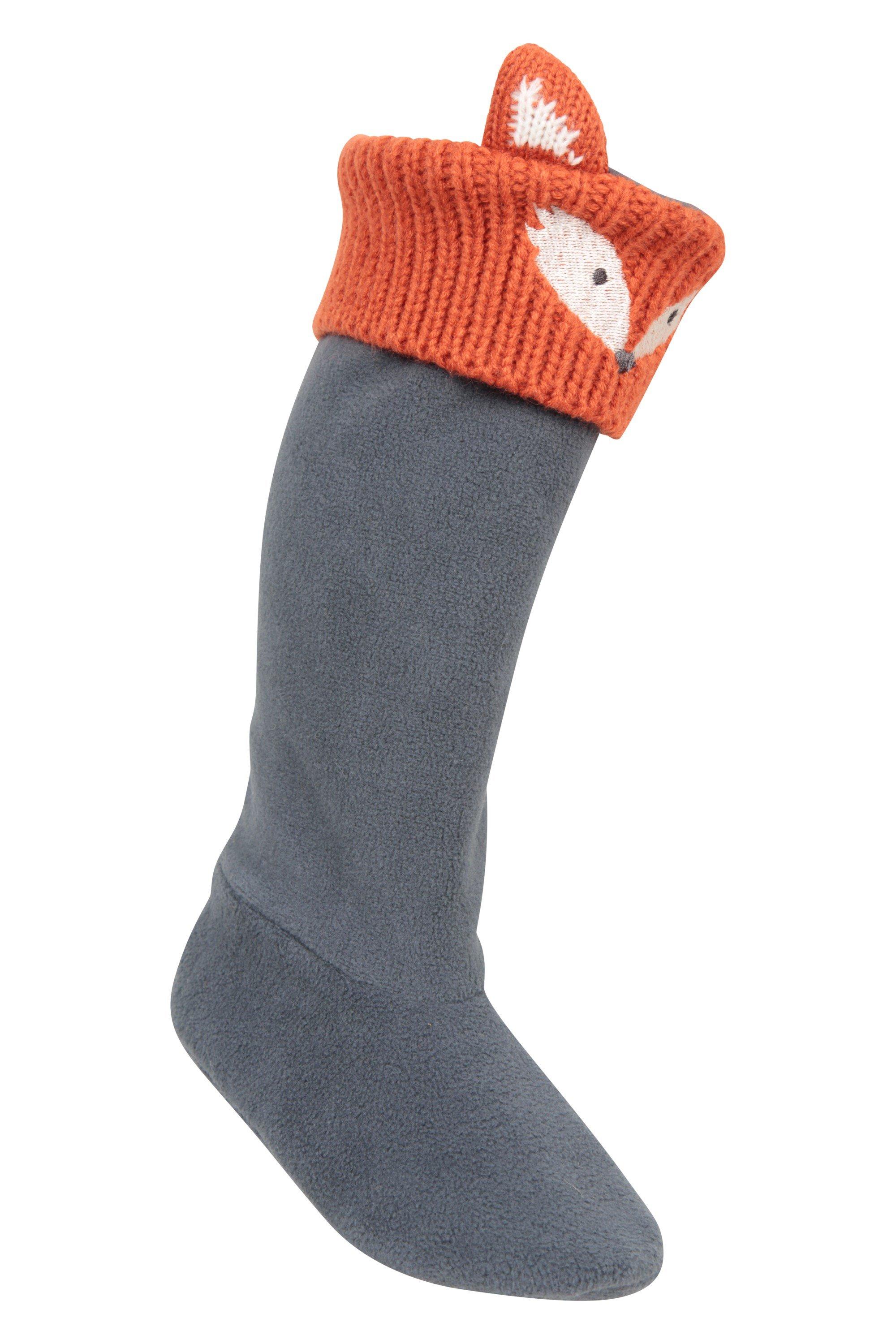 Animal  Welly Liners  Warm Soft Fleece Fabric Thermal Boot Socks