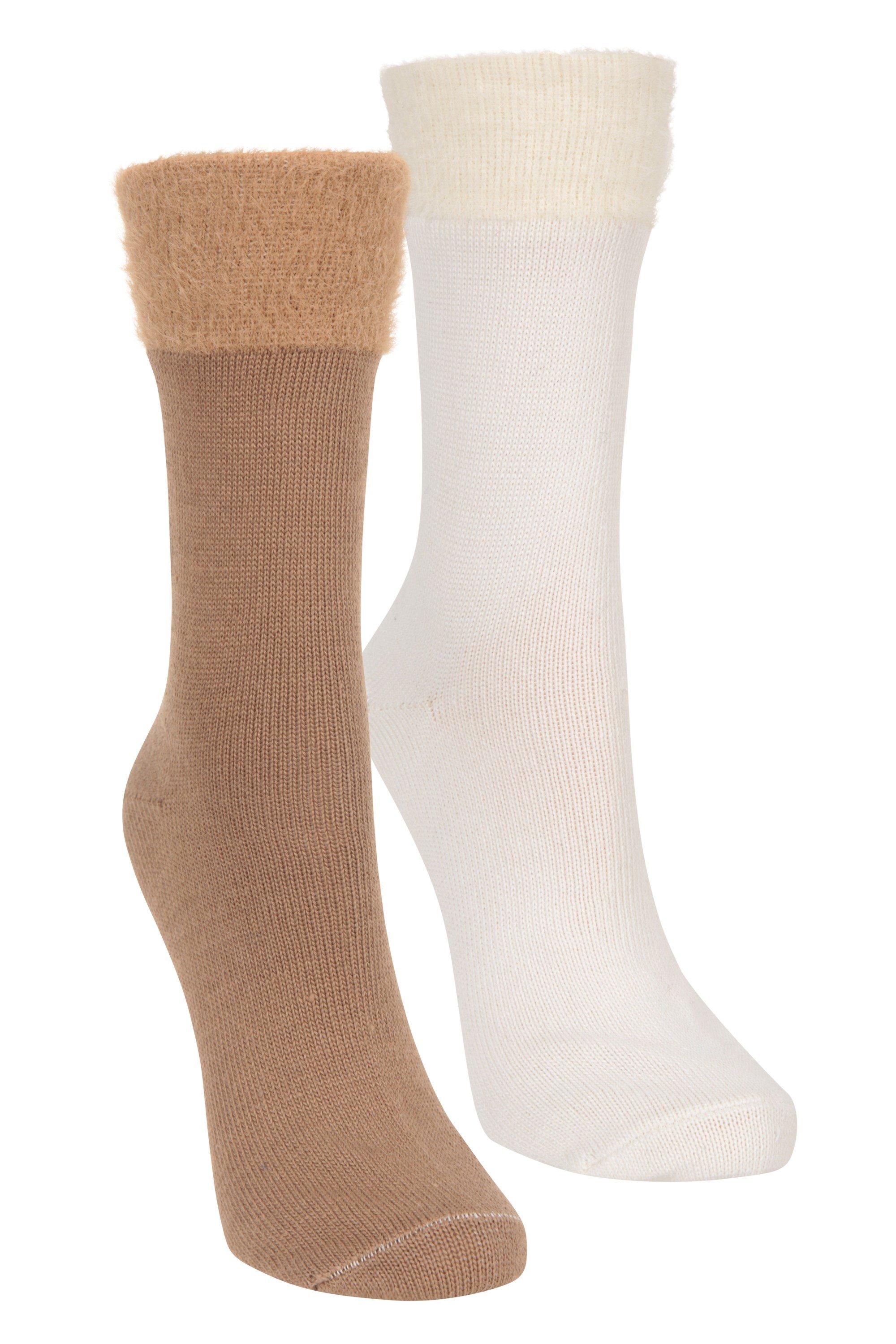 Fluffy Socks Stretch Cuff  Warm Sock Pack of 2