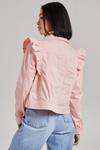 Pink Vanilla Frill Shoulder Denim Jacket thumbnail 2