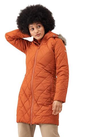 Product 'Fritha II' Thermoguard Water-Repellent Longline Jacket Burnt Orange