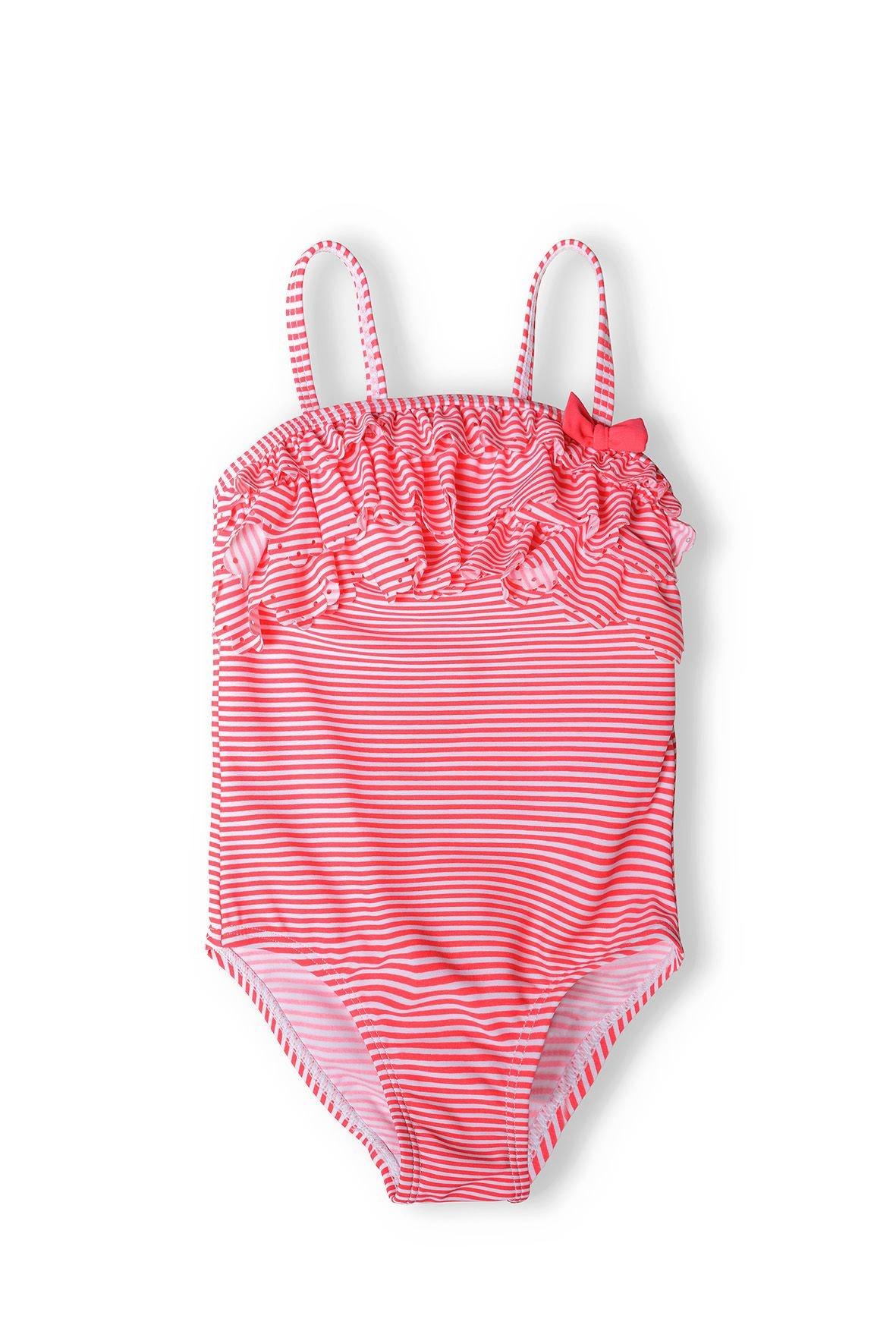 Striped Swimsuit with frills