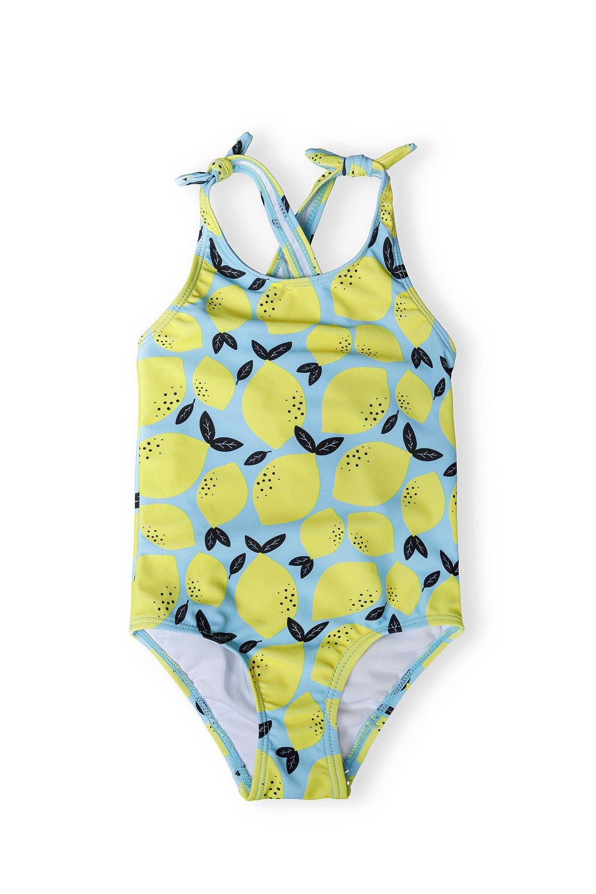 Swimsuit with lemons print