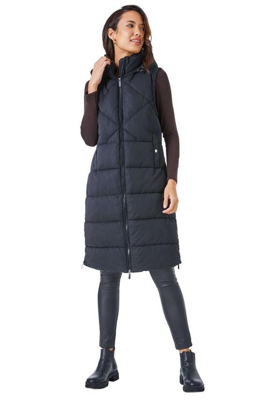 Roman Longline Quilted Borg Neck Gilet 1