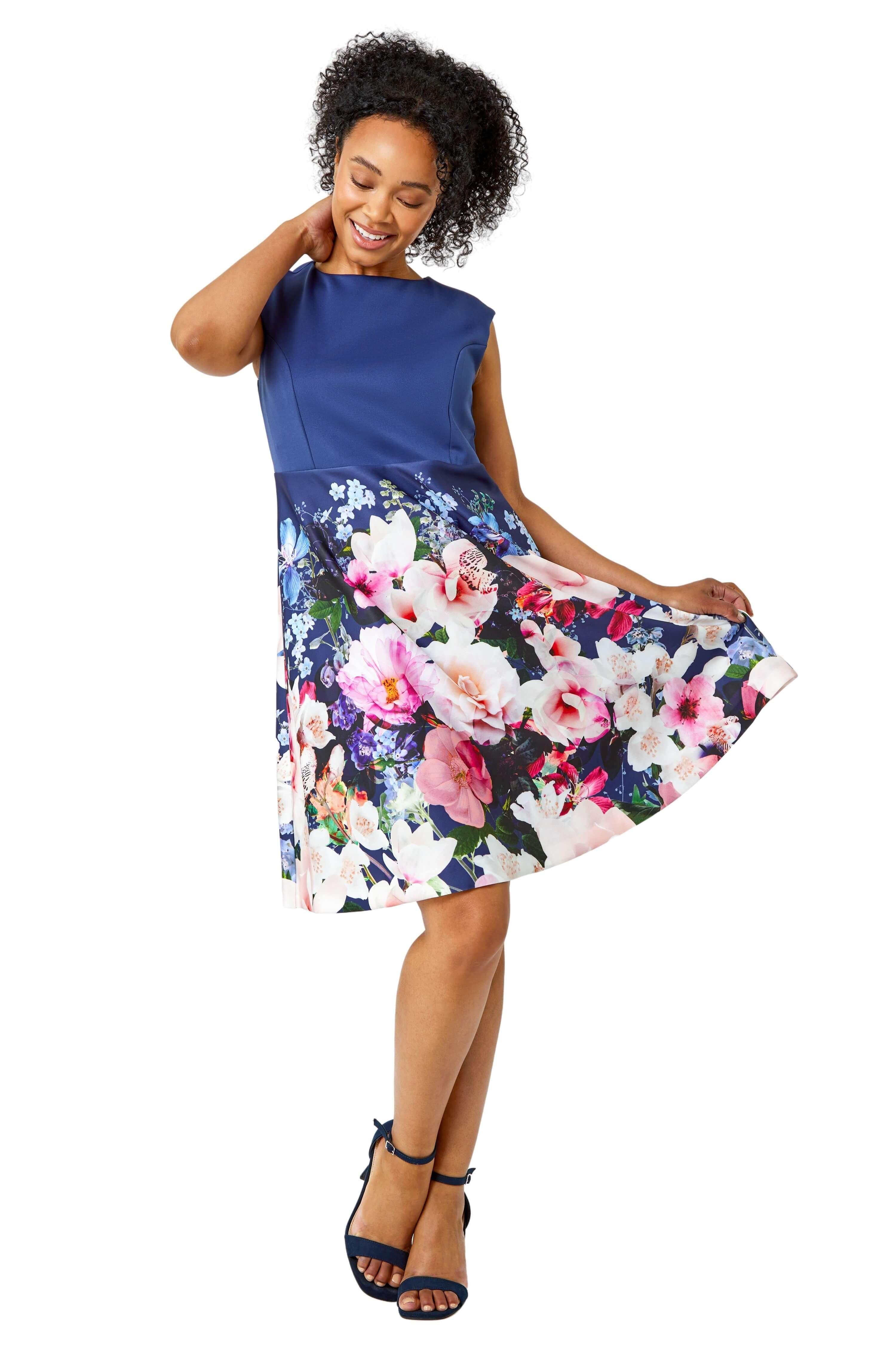 Petite Premium Stretch Floral Dress