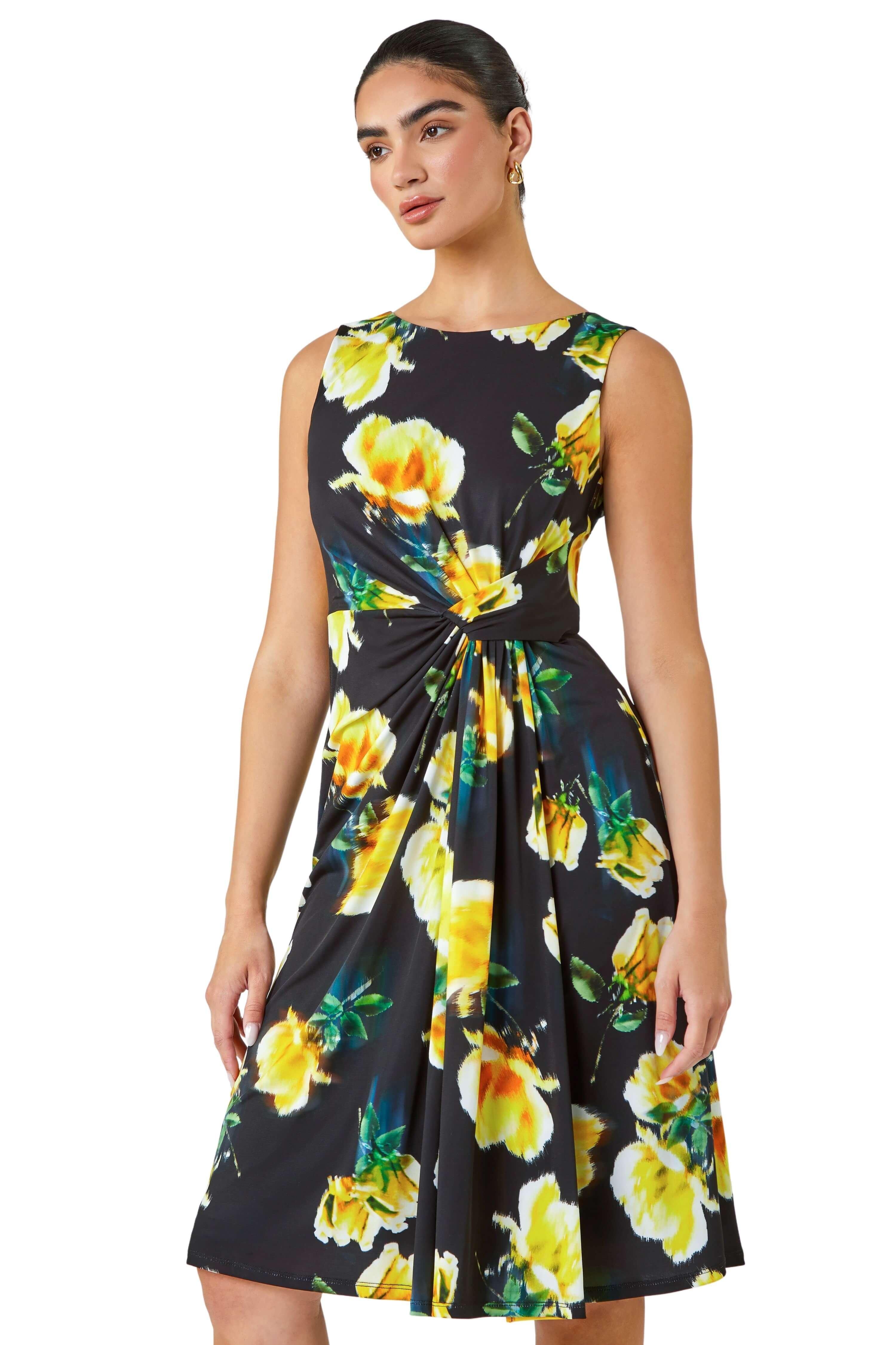 LIMITED Floral Twist Detail Stretch Dress