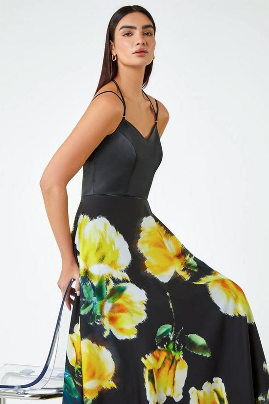 Ariella Luxe Floral Fit & Flare Maxi Dress 3