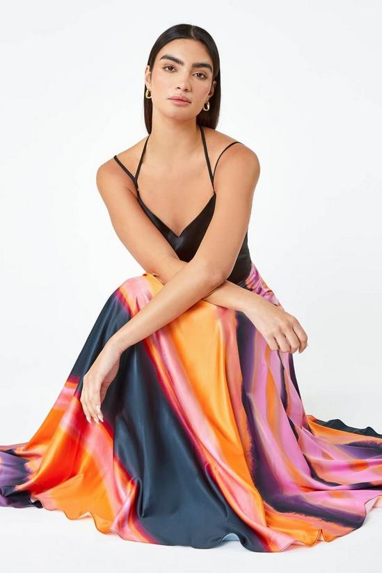 Ariella Luxe Colourblock Fit & Flare Maxi Dress 2
