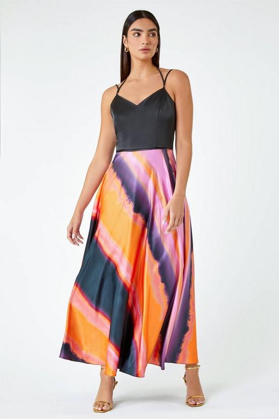 Ariella Luxe Colourblock Fit & Flare Maxi Dress 3