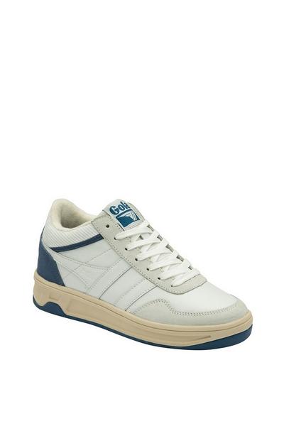 'Swerve' Leather Lace-Up Trainers