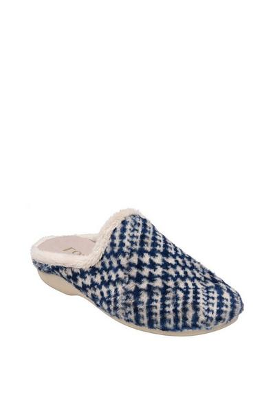 'Hardy' Check-Print Mule Slippers