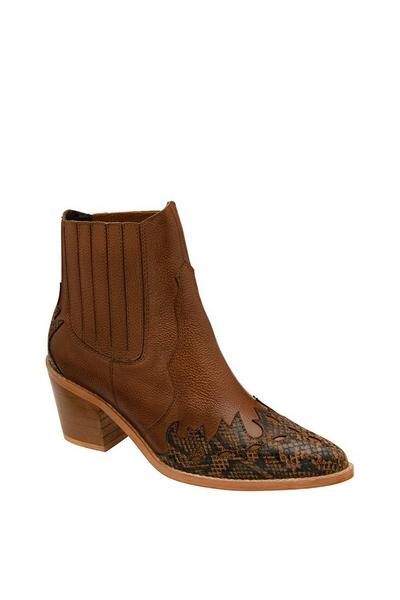 'Galmoy' Leather Pull-On Ankle Boots