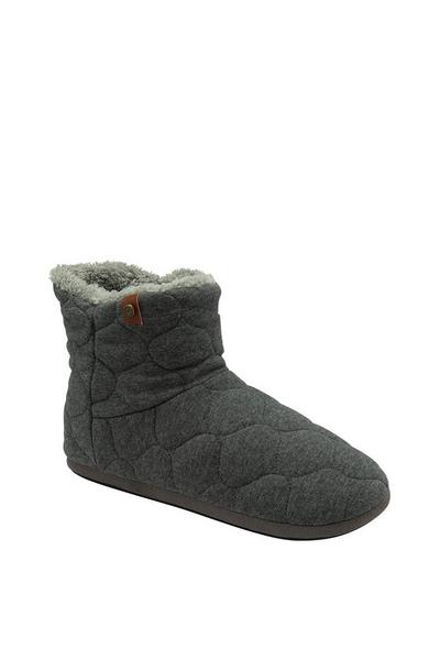 Charcoal 'Niall' Marl Boot Slippers
