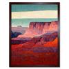 Artery8 Modern Abstract Grand Canyon Style Arizona Landscape Painting Art Print Framed Poster Wall Decor 12x16 inch thumbnail 1