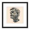 Artery8 John F Kennedy Head Sculpture Usa President 8X8 Inch Square Wooden Framed Wall Art Print Picture with Mount thumbnail 1