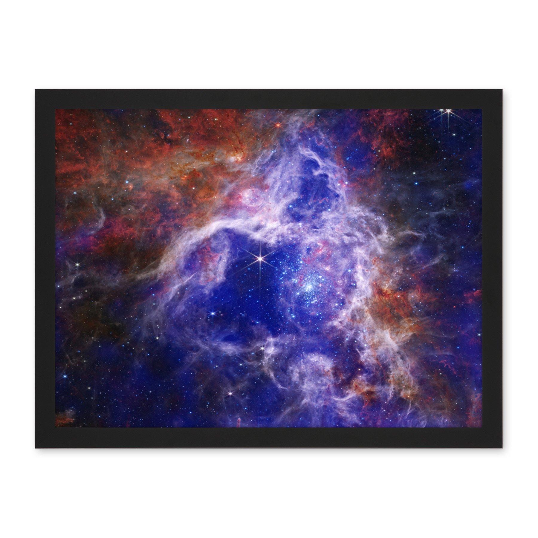 NASA James Webb Telescope The Enduring Stellar Lifecycle in 30 Doradus Large Framed Wall Decor Art P