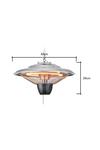 BHS Lighting 1500W Ceiling Pendant Patio Heater thumbnail 5