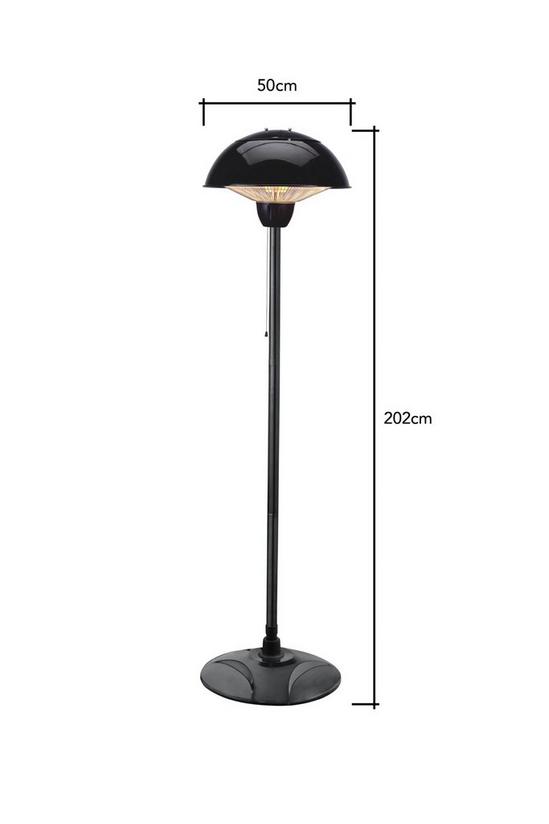 BHS Lighting 1500W Black Floor Standing Patio Heater 5