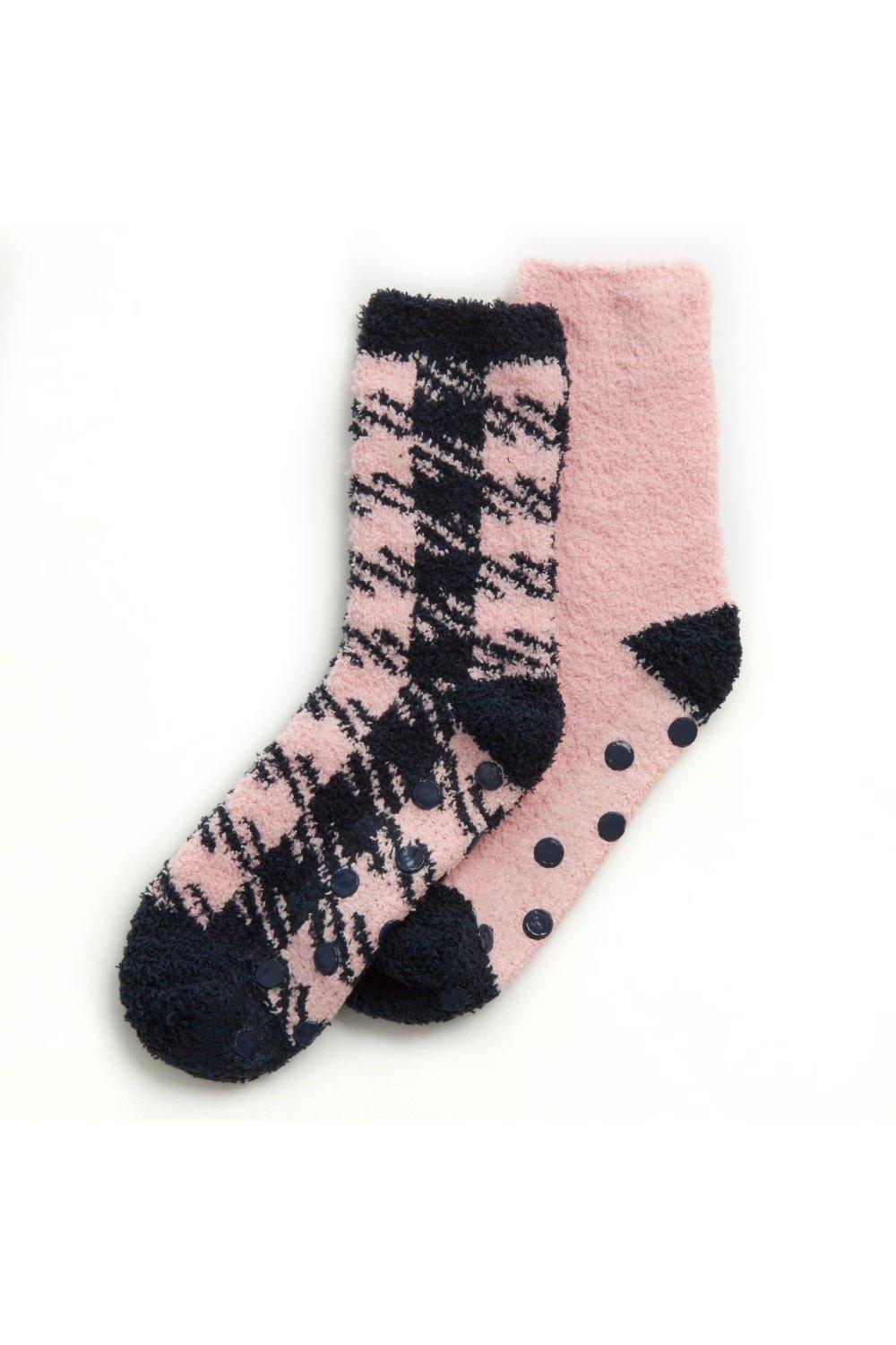Checked Cosy Socks (2 Pairs)