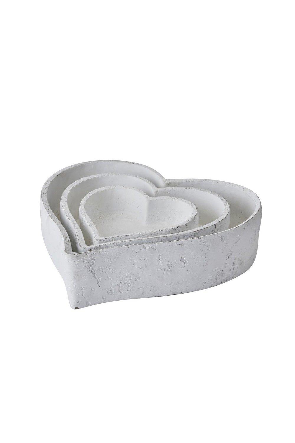 Ceramic Heart Decorative Bowl (Pack of 3)