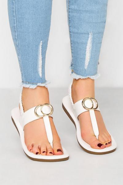 Wide & Extra Wide Fit Limited Collection Double Ring Toe Thong Sandals