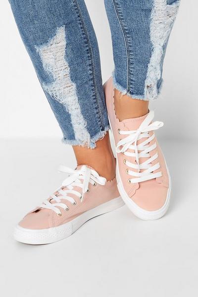 Wide Fit Scalloped Edge Trainers