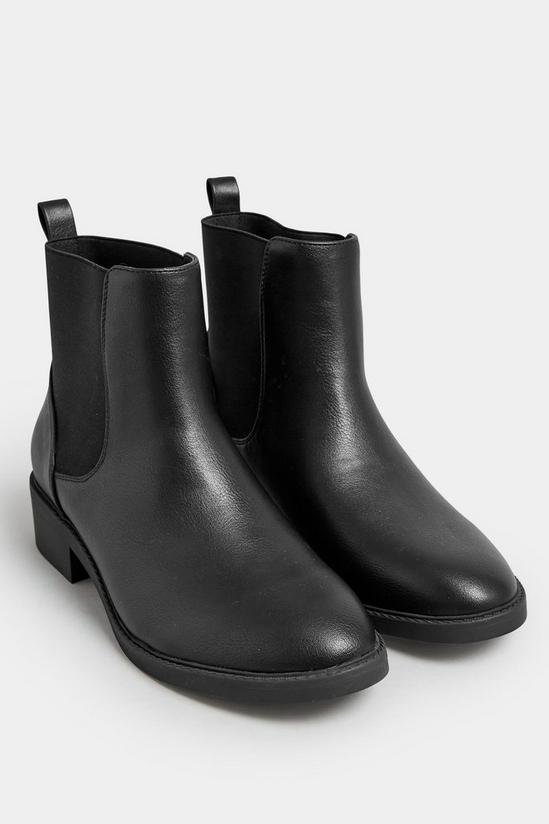 Yours Wide & Extra Wide Fit Faux Leather Elasticated Chelsea Boots 2