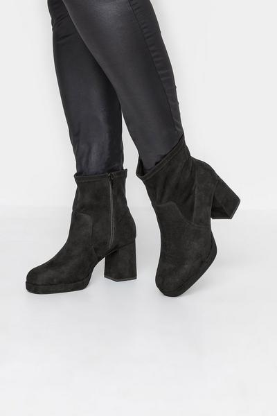 Extra Wide Platform Ankle Boots