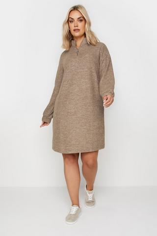 YOURS Plus Size Purple Soft Touch Knitted Jumper Dress