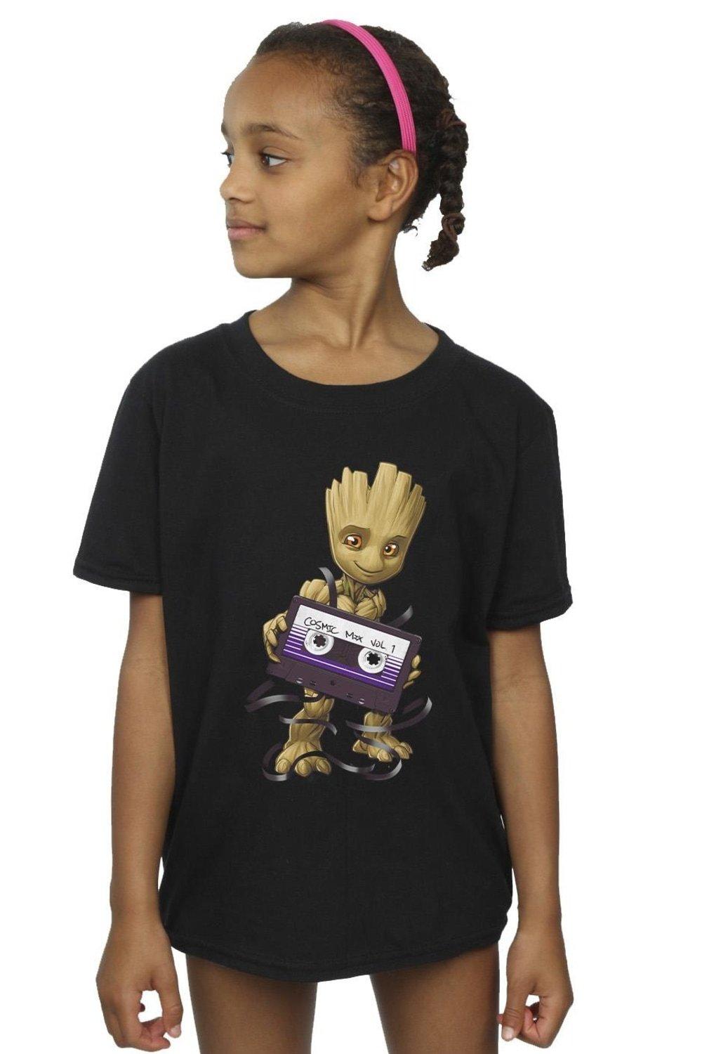 Guardians Of The Galaxy Groot Cosmic Tape Cotton T-Shirt