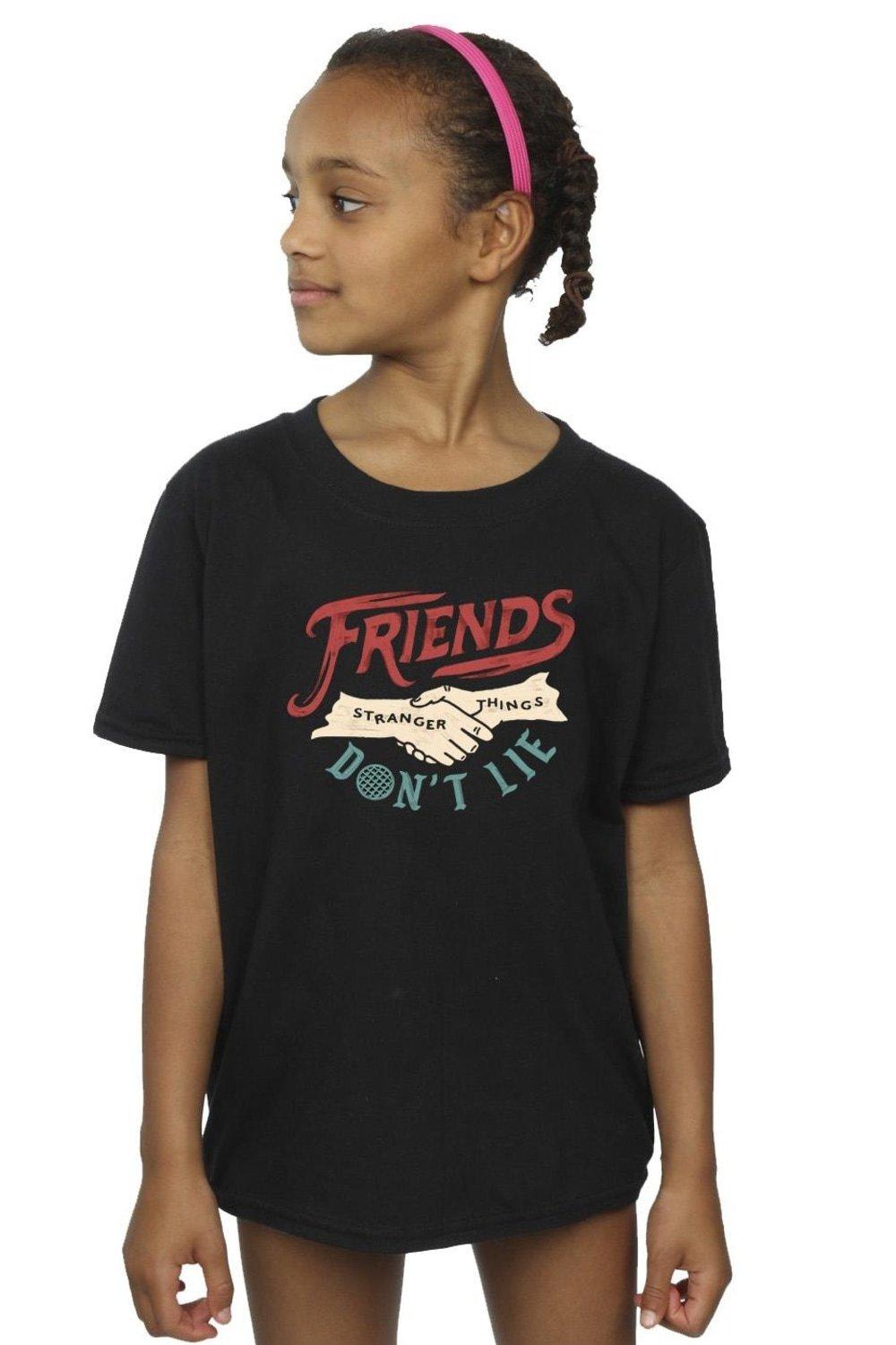 Stranger Things Friends Don’t Lie Hands Cotton T-Shirt