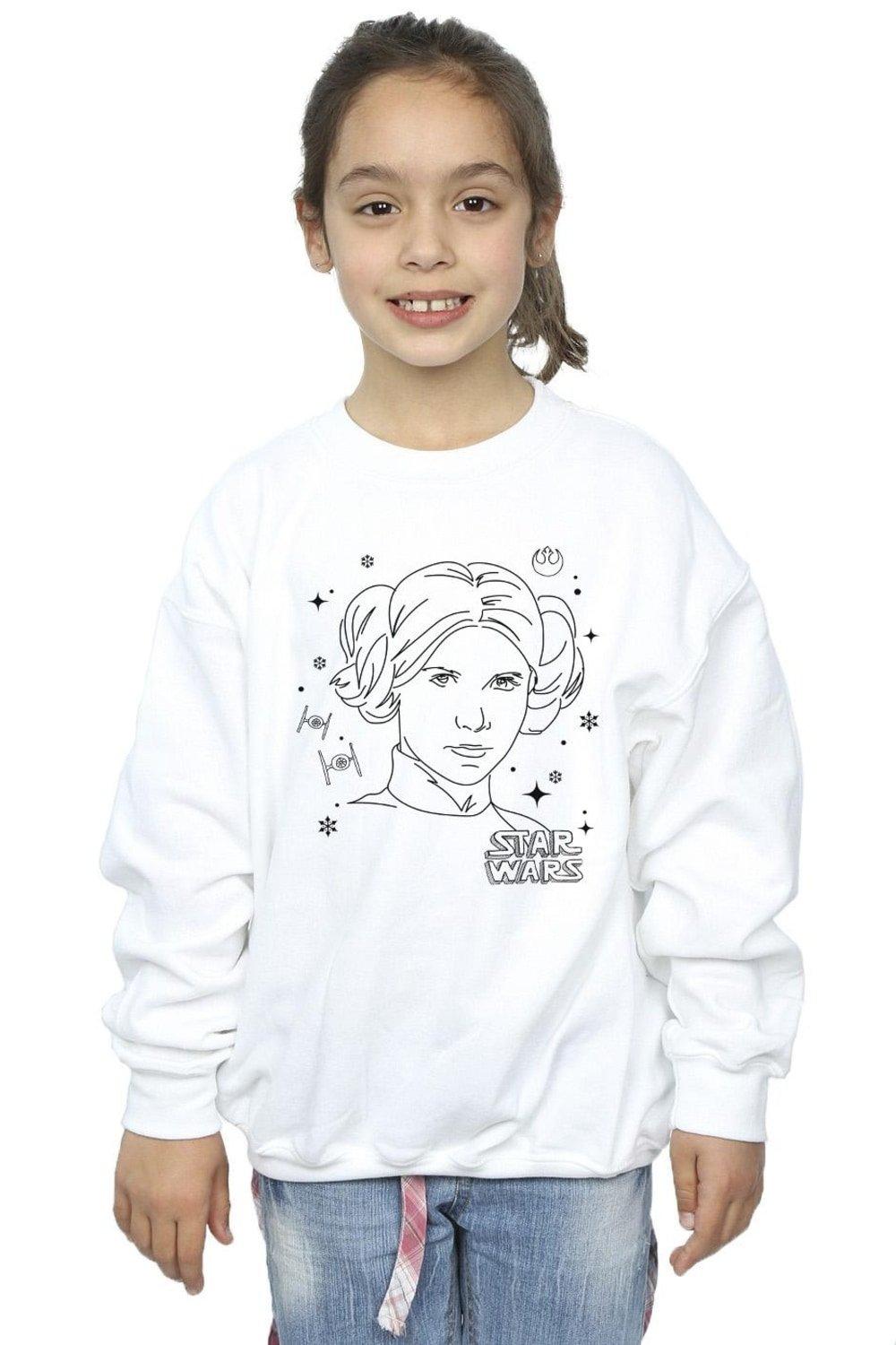 Episode IV: A New Hope Leia Christmas Sketch Sweatshirt